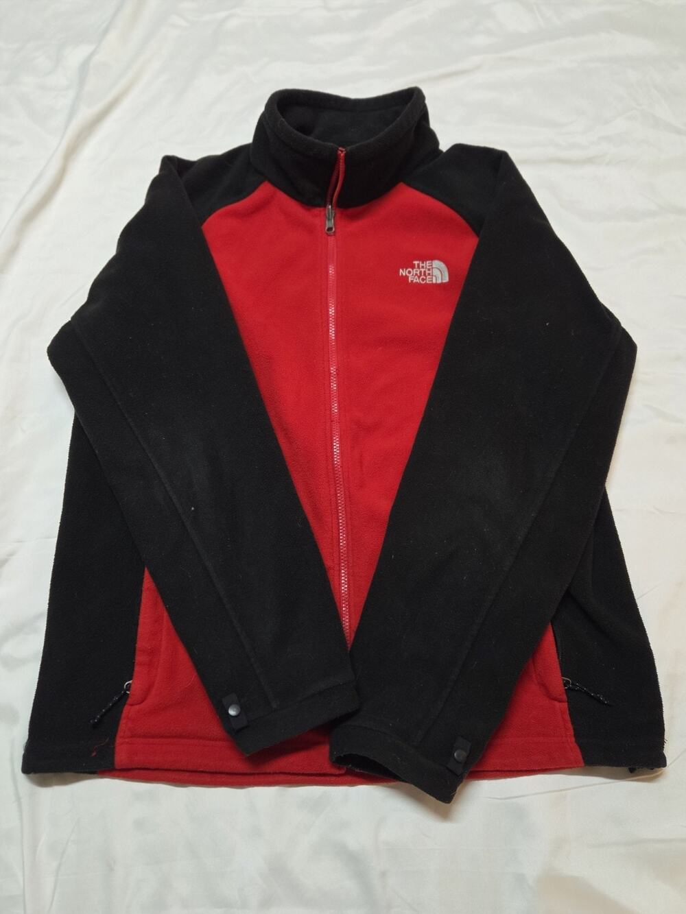 The North Face Men's Windbreaker Fleece Size Large Jacket Black And Red